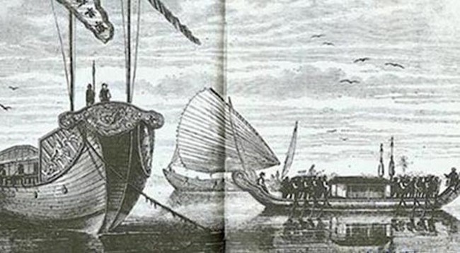 Военные корабли во время правления императора Минь Манга. Фото: congluan.vn