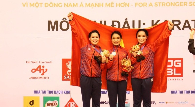Вьетнамская команда выступили впечатляюще в соревновании по каратэ.