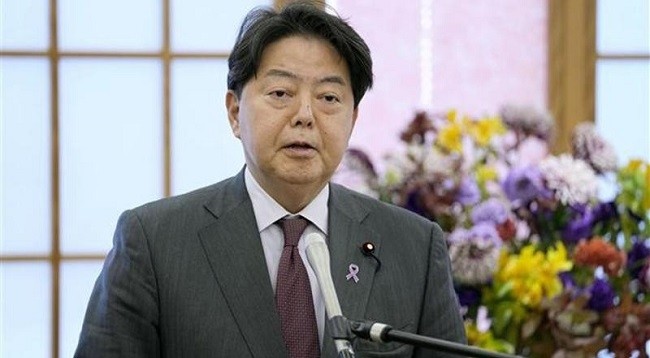 Министр иностранных дел Японии Хаяси Ёсимаса. Фото: Kyodo/VNA