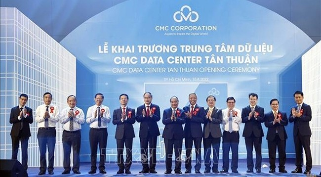 Церемония открытия дата-центра CMC Тантхуан. Фото: VNA